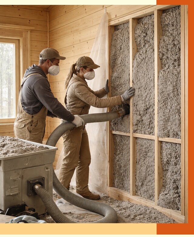 Утепление дачного дома эковатой в Североуральске от 1494 руб./м2 — комплексно, ТепломастерСву