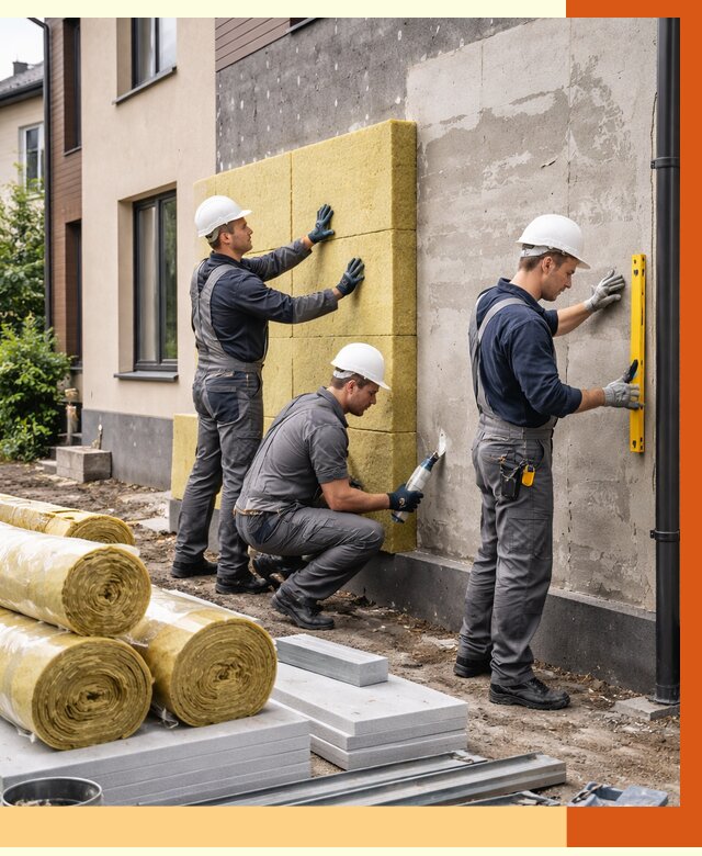 Утепление таунхауса в Североуральске от 7417 руб/м2 — комплекс под ключ | ТепломастерСву