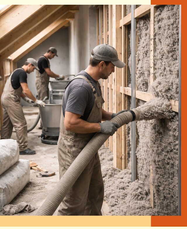 Утепление таунхауса эковатой в Североуральске от 2266 руб./м² — монтаж и задувка | ТепломастерСву