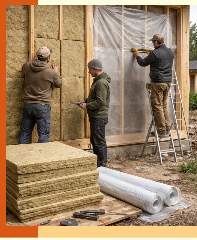 Утепление каркасного дома в Североуральске под ключ с гарантией качества
