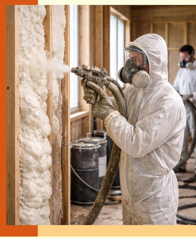 Утепление каркасного дома пенополиуретаном в Североуральске