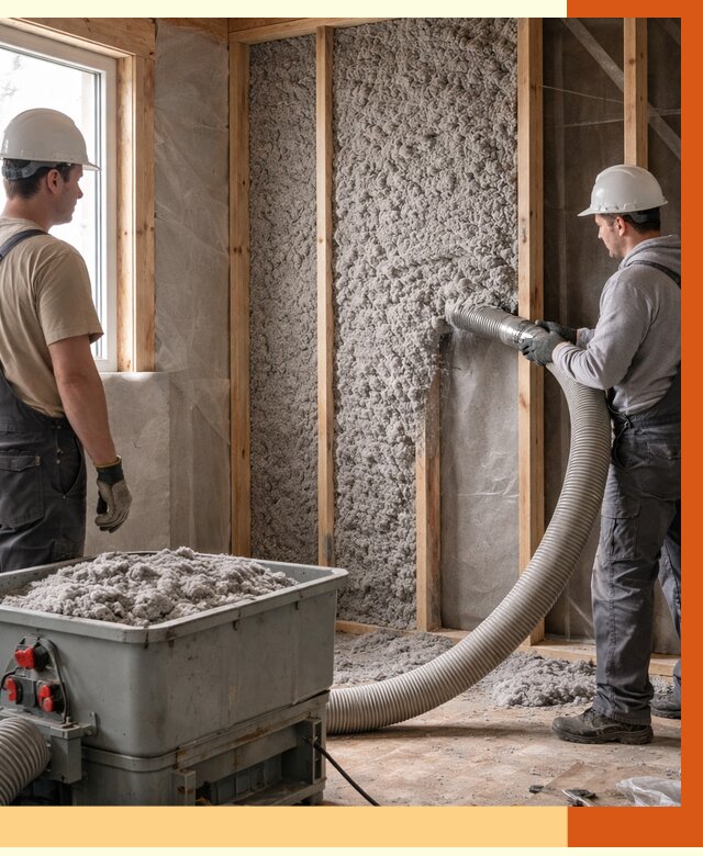 Утепление каркасного дома эковатой в Североуральске от 1854 руб. | ТепломастерСву