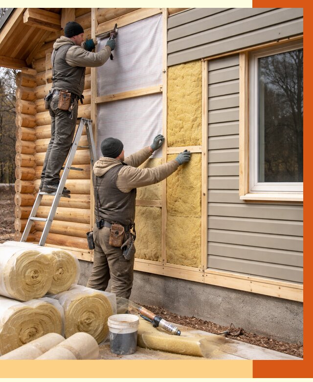 Утепление деревянного дома в Североуральске от 6387 руб./м2 — заказать работы | ТепломастерСву