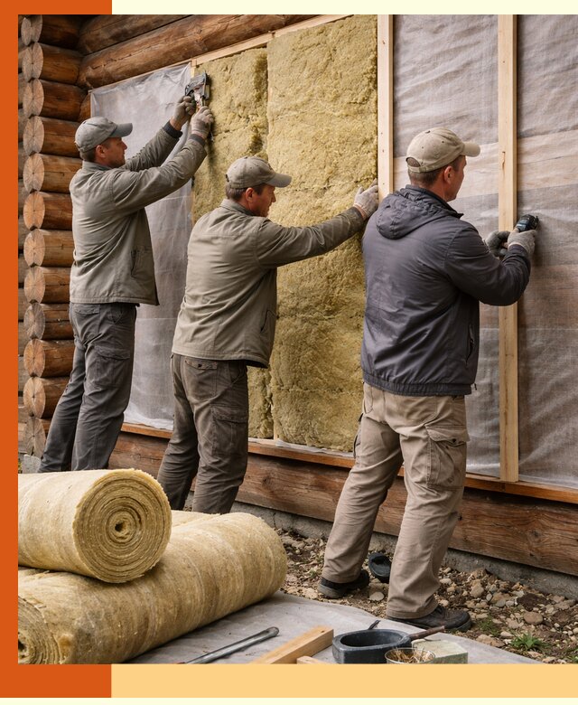Утепление деревянного дома в Североуральске эффективными технологиями