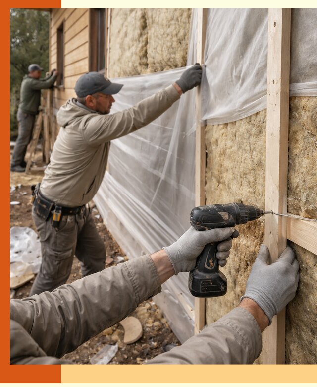 Утепление дома из бруса в Североуральске качественно и долговечно