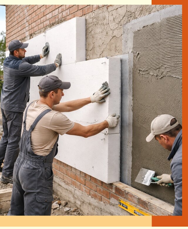 Утепление кирпичного дома в Североуральске от 4326 руб. под ключ | ТепломастерСву