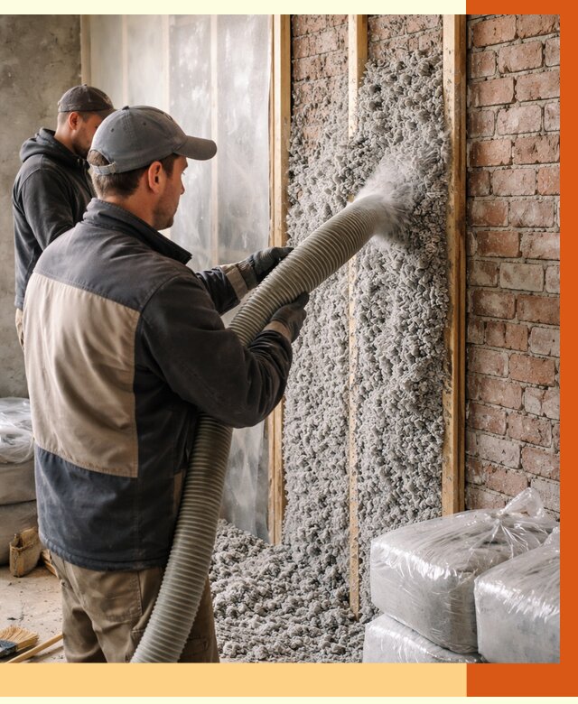 Утепление кирпичного дома эковатой в Североуральске от 2421 руб./м² | ТепломастерСву