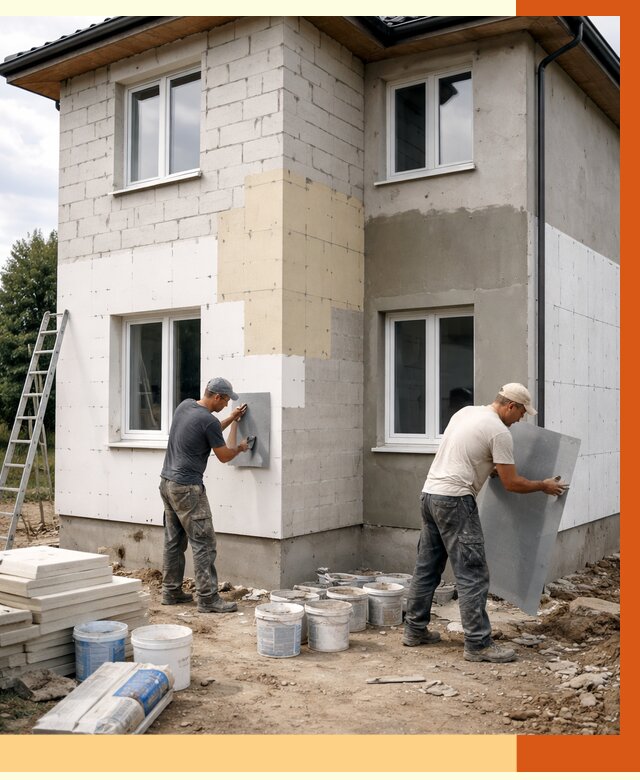 Утепление дома из газобетона в Североуральске от 4326 руб./м² — заказать у ТепломастерСву