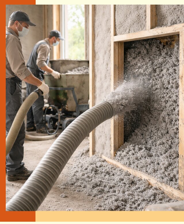 Утепление коттеджа эковатой в Североуральске с гарантией качества