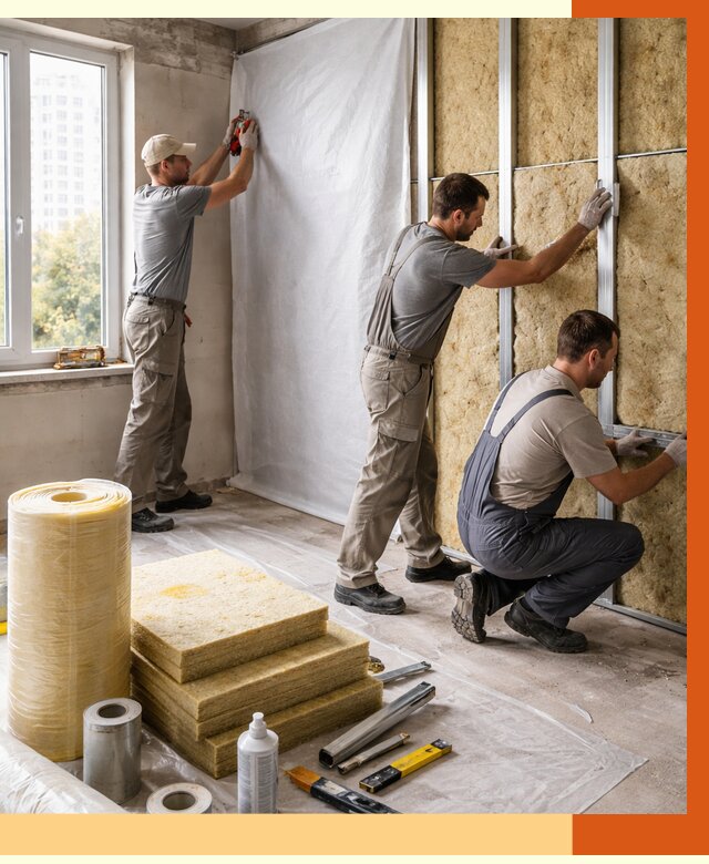 Утепление квартиры в Североуральске от 4635 руб/м2 — утеплить квартиру изнутри и снаружи | ТепломастерСву