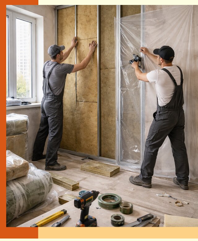 Утепление квартиры изнутри профессионально в Североуральске