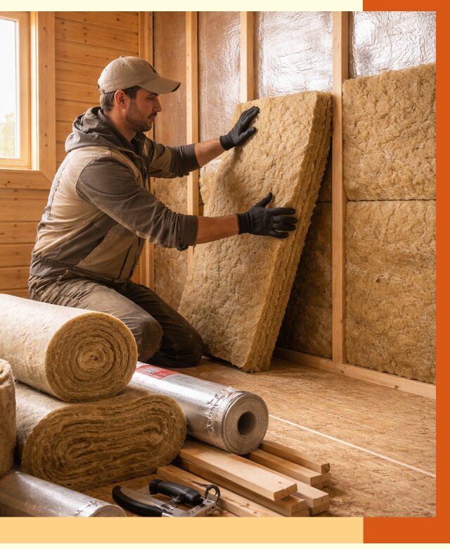 Утепление бани в Североуральске под ключ от 4635 руб./м2 — утеплить потолок, пол и стены | ТепломастерСву