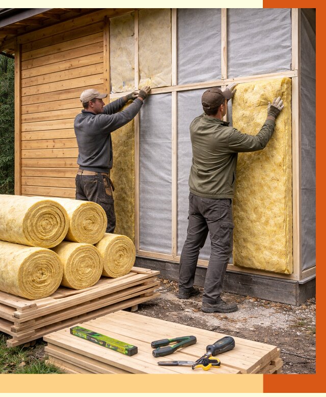 Утепление бани снаружи в Североуральске от 87559 руб. под ключ | ТепломастерСву