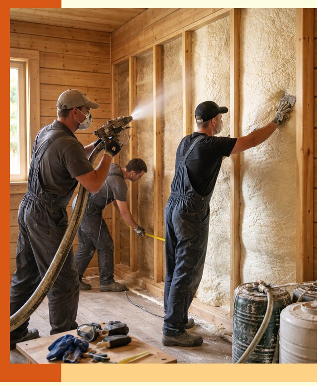 Утепление бани пенополиуретаном (ППУ) в Североуральске