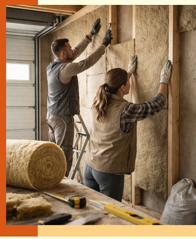 Утепление гаража изнутри в Североуральске: быстро и надежно