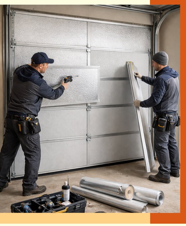 Утепление гаражных ворот в Североуральске от 8086 руб/м2 — надежно и быстро | ТепломастерСву