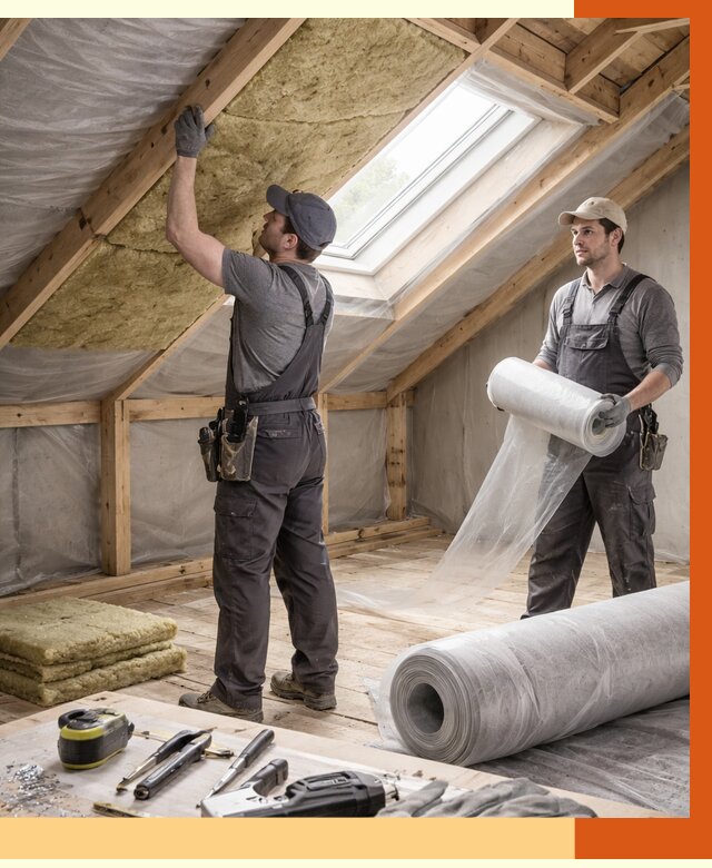 Утепление крыши изнутри мансарды в Североуральске от 4326 руб./м² | ТепломастерСву