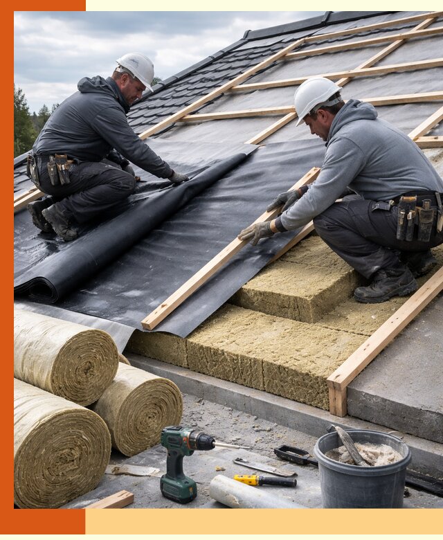 Утепление крыши снаружи в Североуральске: профессиональная теплоизоляция