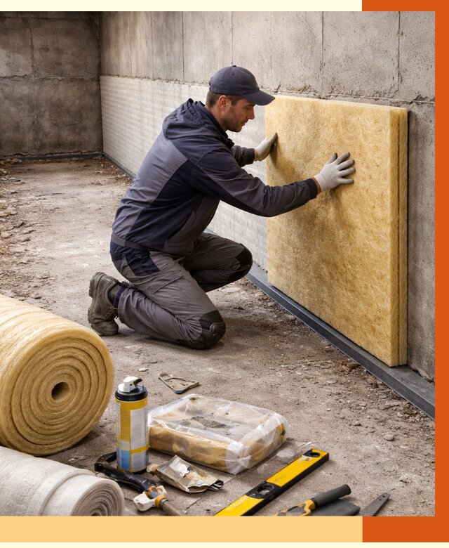 Утепление фундамента изнутри в Североуральске от 4326 руб./м2 — работы под ключ | ТепломастерСву