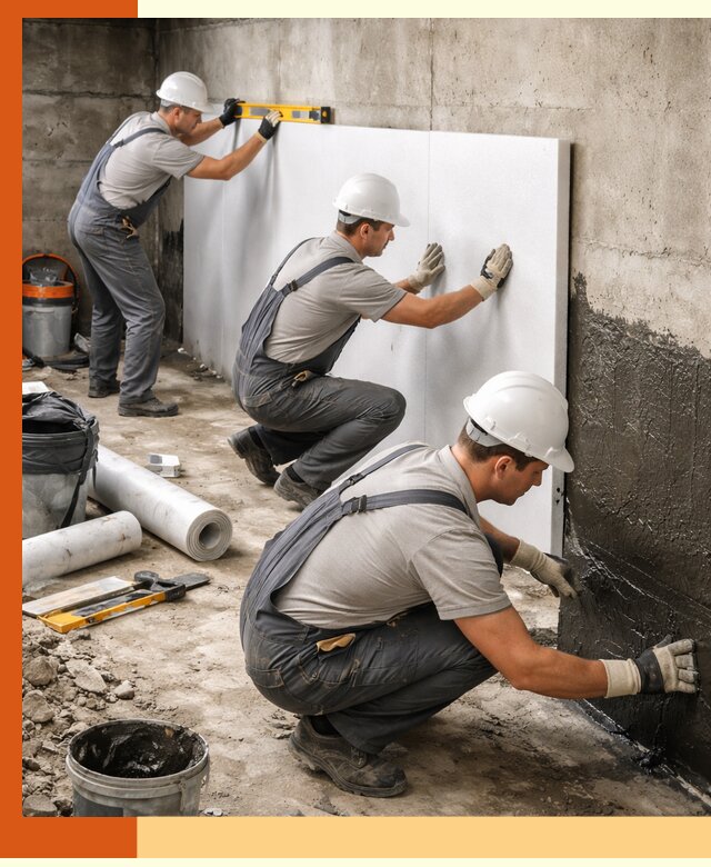 Утепление фундамента изнутри профессионально в Североуральске