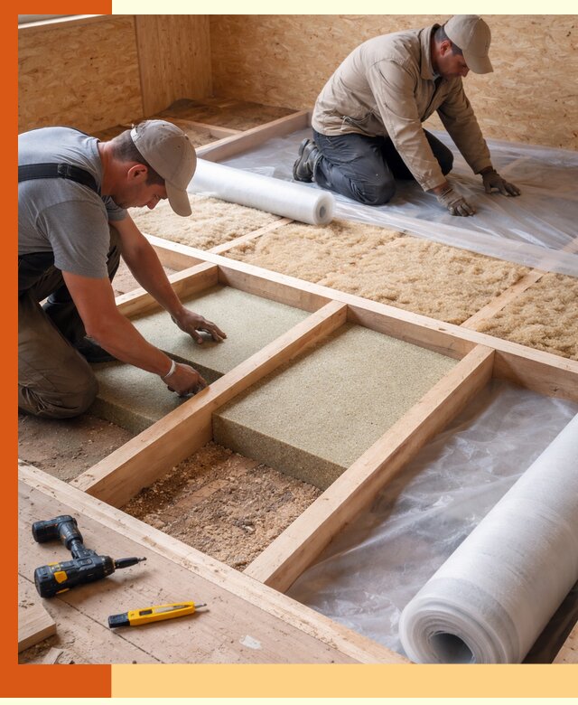 Профессиональное утепление деревянного пола в Североуральске