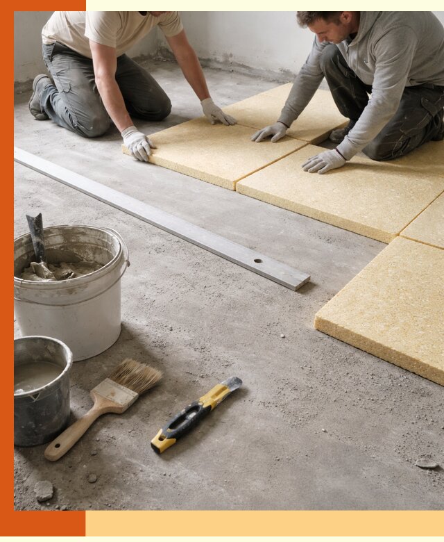 Утепление бетонного пола в Североуральске профессионально и недорого