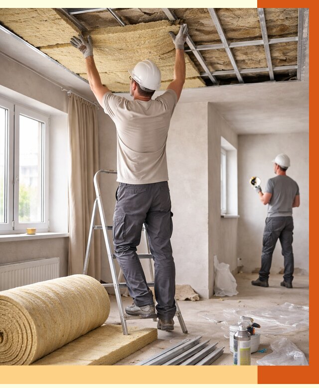 Утепление потолка в частном доме в Североуральске от 979 руб./м² — работы под ключ | ТепломастерСву