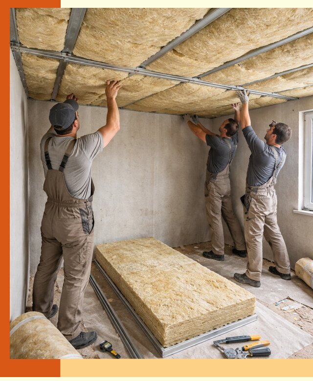 Утепление потолка в Североуральске — тепло и без сквозняков