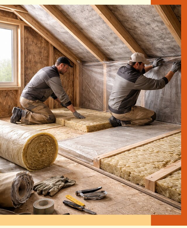 Утепление чердака в Североуральске от 7726 руб/м² — теплоизоляция и комплексное утепление под ключ | ТепломастерСву