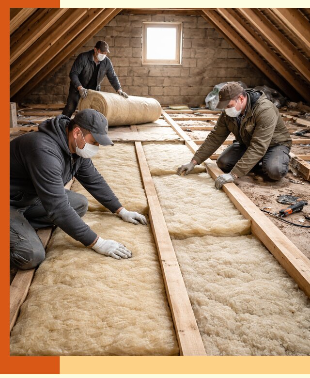 Утепление чердака в Североуральске — профессиональная теплоизоляция кровли