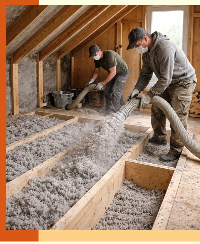 Утепление мансарды эковатой в Североуральске с гарантией качества