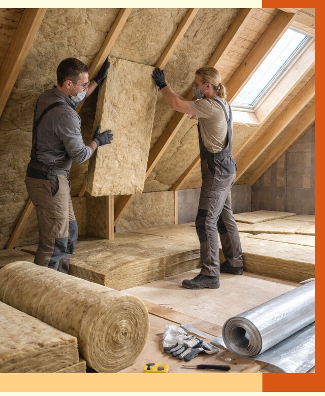 Утепление мансарды минватой в Североуральске от 4326 руб./м2 — монтаж и пароизоляция | ТепломастерСву