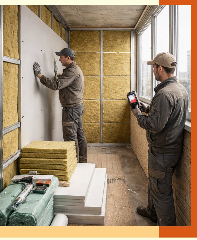 Утепление балкона в Североуральске от 4635 руб. под ключ | ТепломастерСву