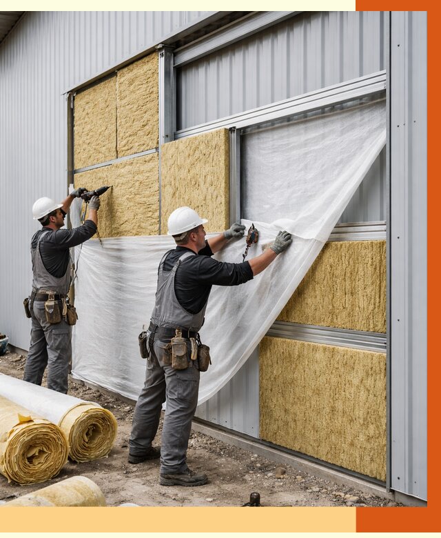 Утепление металлического склада в Североуральске от 4635 руб/м2 — комплексное утепление под ключ | ТепломастерСву