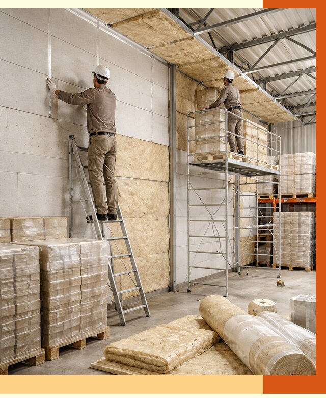 Утепление склада готовой продукции в Североуральске от 2009 руб./м2 — комплексно | ТепломастерСву