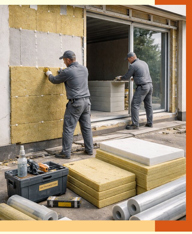 Утепление торгового павильона в Североуральске от 14936 руб./м² под ключ | ТепломастерСву