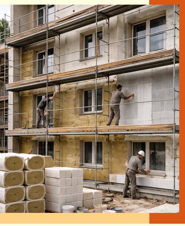 Утепление гостиницы в Североуральске от 7417 руб./м2 — комплексно, ППУ, под ключ | ТепломастерСву