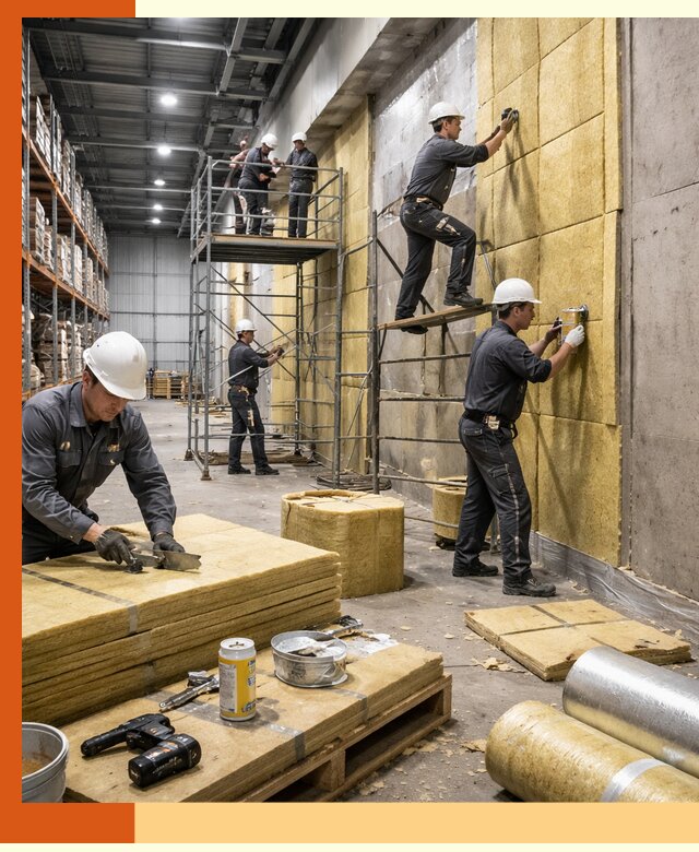 Утепление логистического центра в Североуральске качественно и экономично