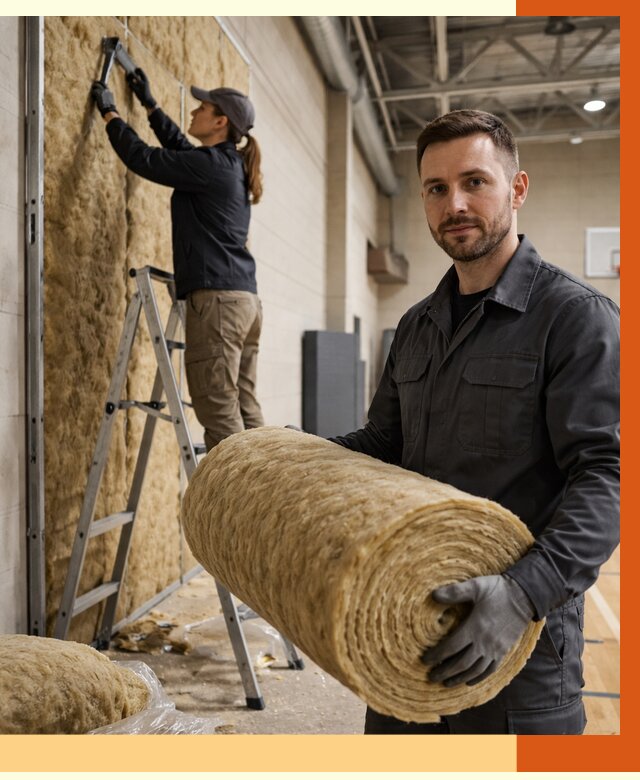 Утепление спортзала в Североуральске от 7726 руб/м2 — комплексное утепление под ключ | ТепломастерСву