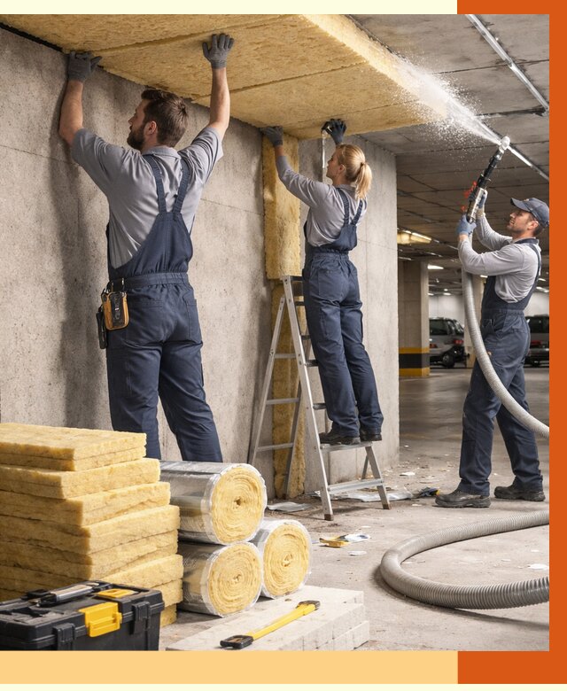 Утепление паркинга в Североуральске от 7005 руб./м2 — работы под ключ | ТепломастерСву