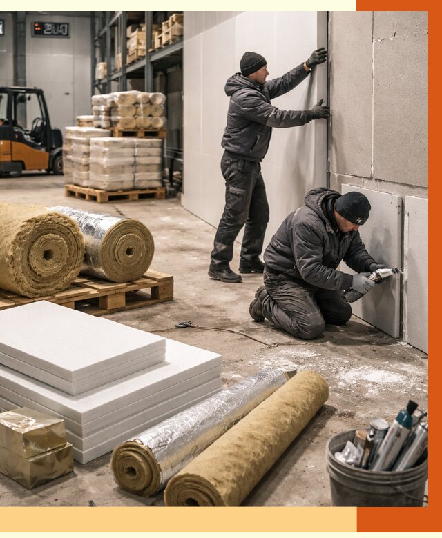 Утепление холодного склада в Североуральске от 8756 руб/м2 — комплексное под ключ | ТепломастерСву