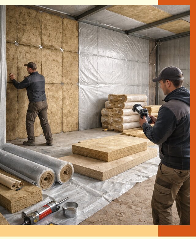 Утепление теплого склада в Североуральске под ключ от 11846 руб/м² | ТепломастерСву