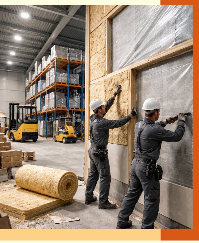 Утепление склада с техникой в Североуральске от 4326 руб./м2 — комплексно под ключ | ТепломастерСву