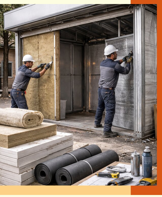 Утепление павильона шаурма в Североуральске под ключ от 1236 руб. за м² | ТепломастерСву