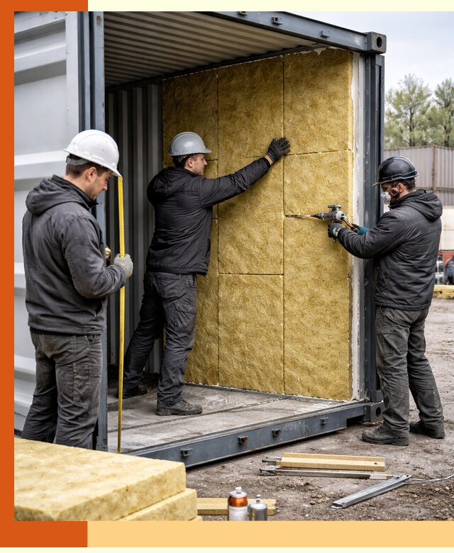 Утепление морского контейнера в Североуральске: надежная теплоизоляция и защита