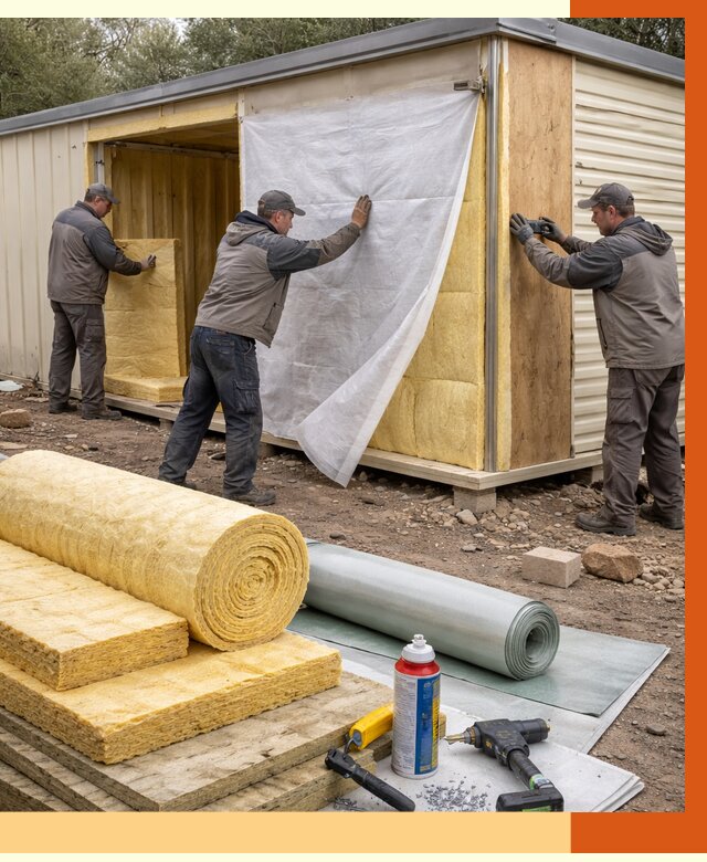 Утепление строительной бытовки в Североуральске от 12876 руб. под ключ | ТепломастерСву