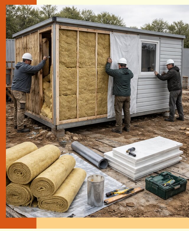 Утепление строительной бытовки под ключ в Североуральске для любых условий