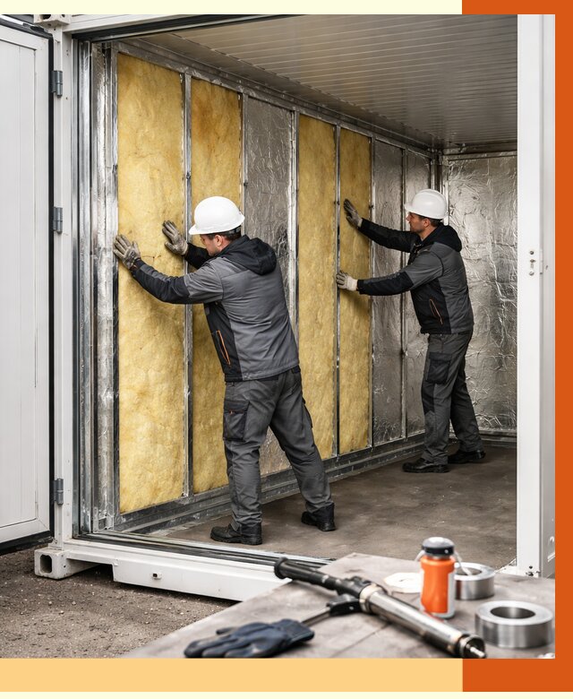 Утепление рефрижераторного контейнера в Североуральске от 46355 руб./м² | ТепломастерСву