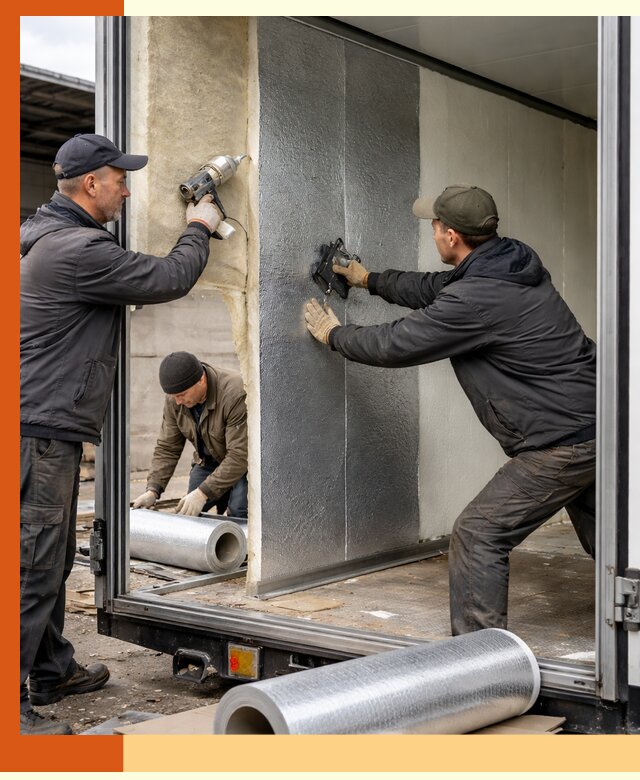 Утепление холодильного кузова в Североуральске — монтаж и теплоизоляция