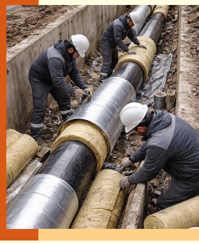 Утепление теплотрассы в Североуральске: утеплительные работы и материалы